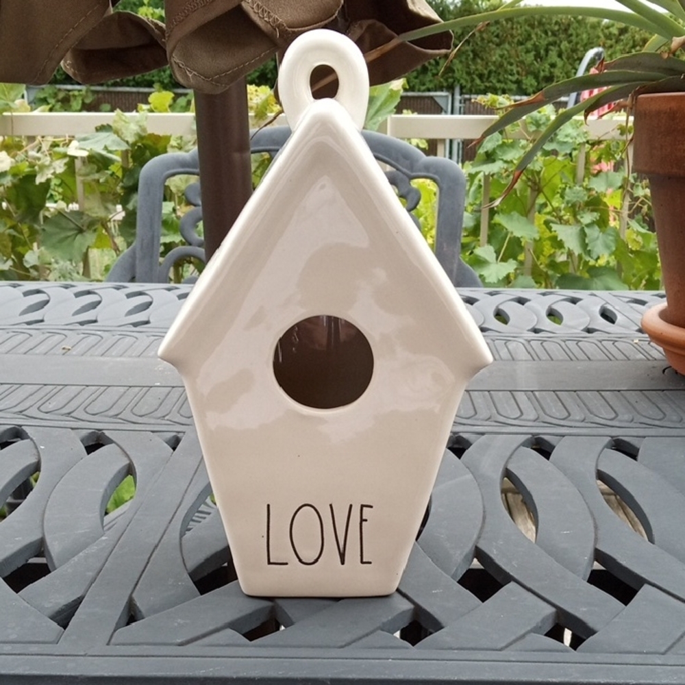 Rae Dunn Ceramic "LOVE" Birdhouse - Picture 1 of 6